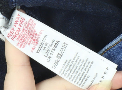 Topshop Women's Blue Skinny Jeans Size 12 Slim Fit