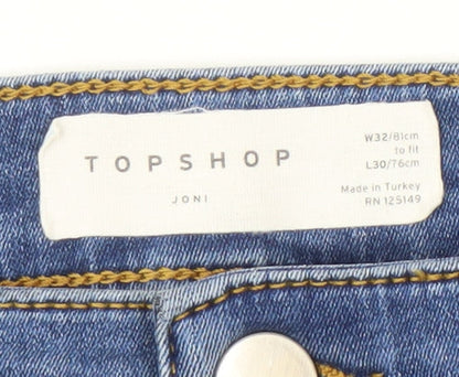 Topshop Women's Blue Skinny Jeans Size 12 Slim Fit