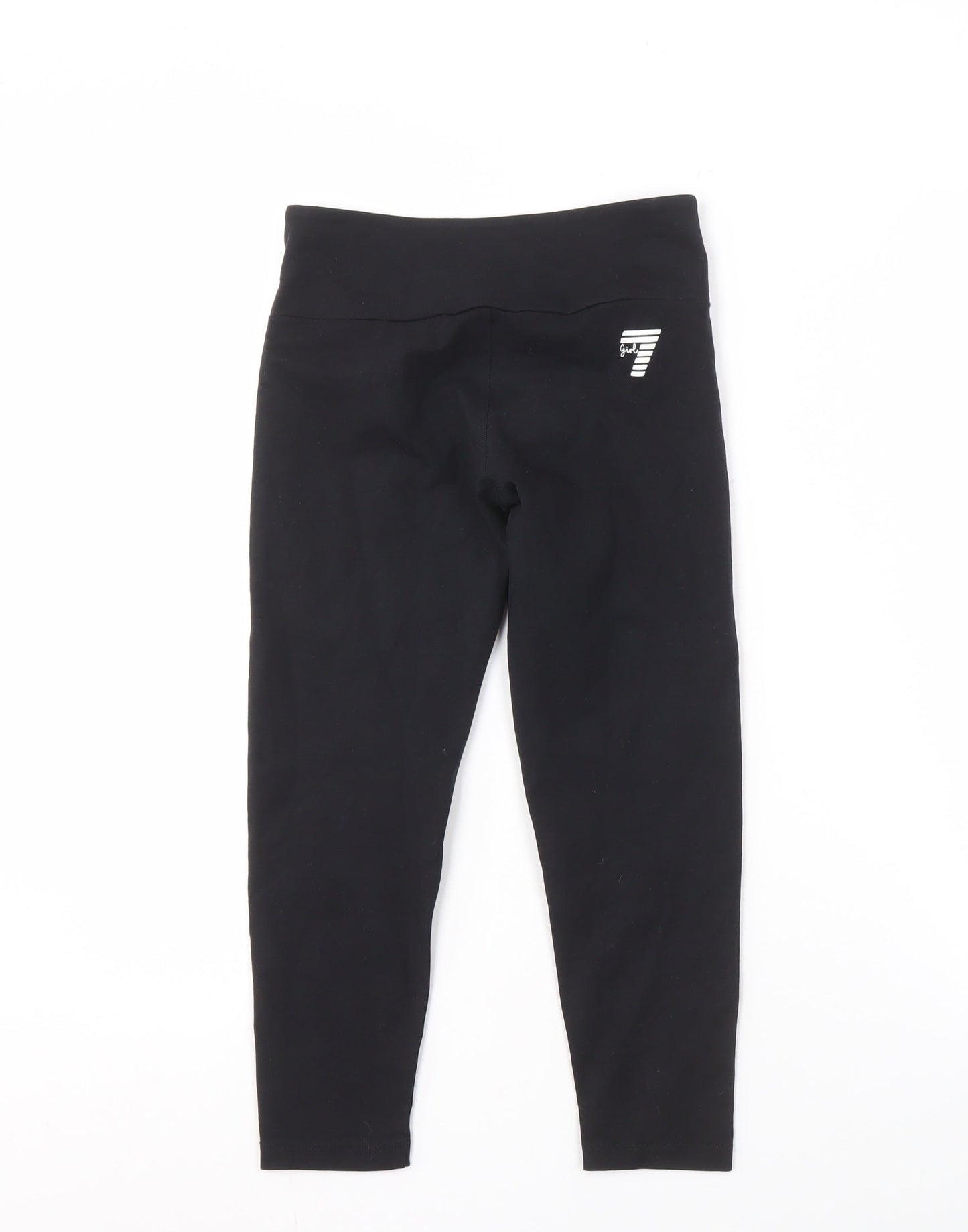 Emporio Armani Girls Black Leggings Size 10 Years Activewear