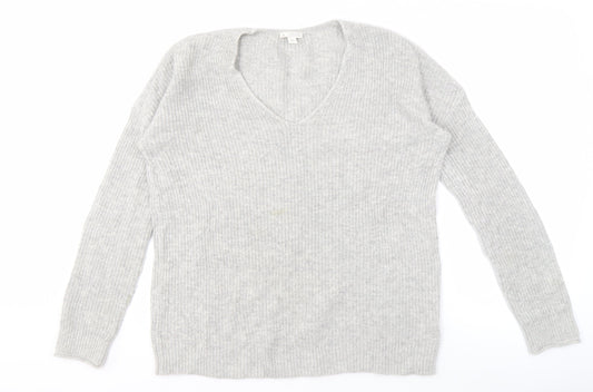 Gap Womens Grey V-Neck Pullover Jumper S