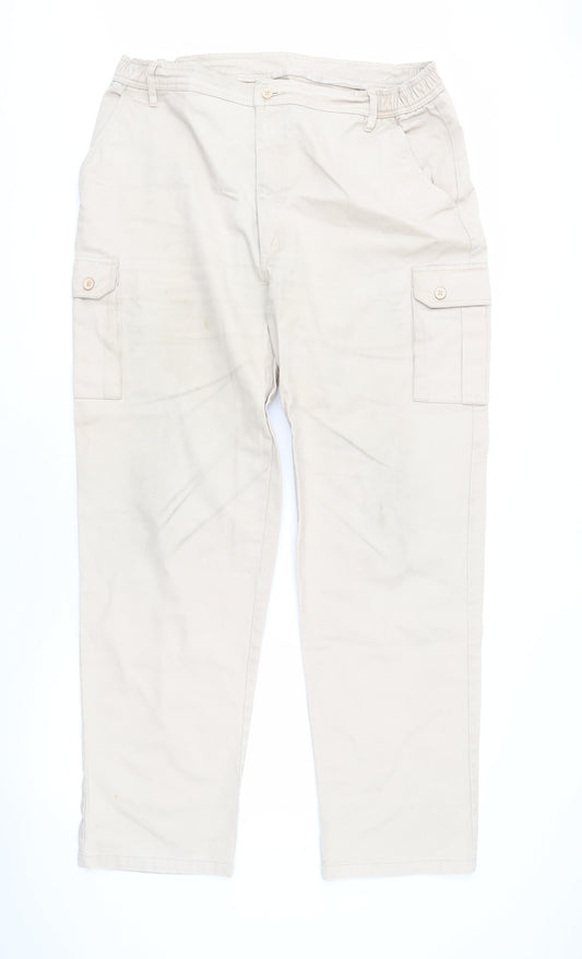 Pegasus Men's Beige Cargo Trousers - Size 38