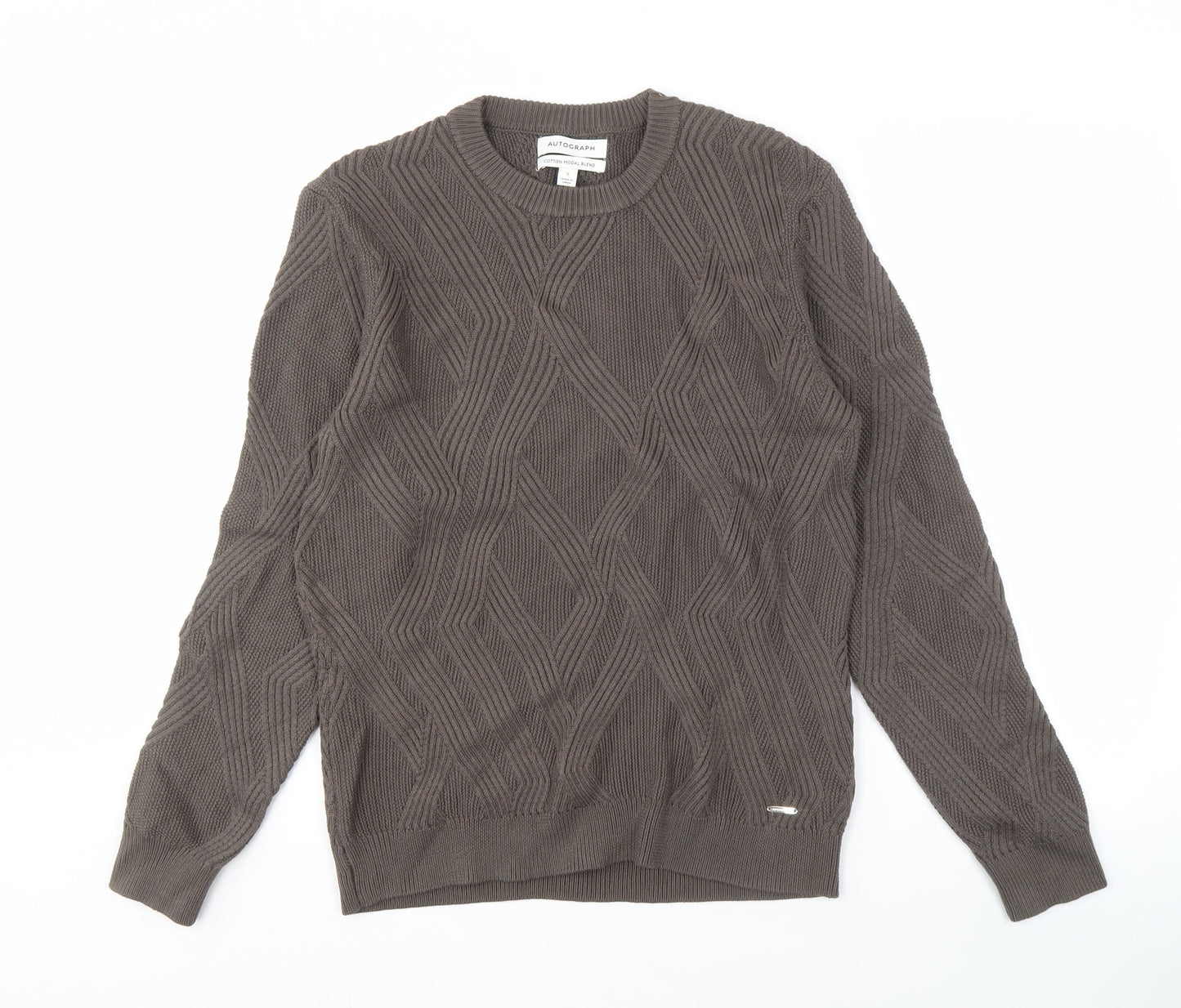 Marks and Spencer Men's Grey Pullover Jumper, Size S