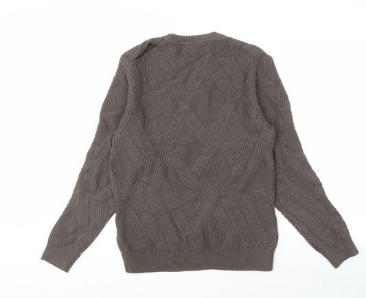 Marks and Spencer Men's Grey Pullover Jumper, Size S