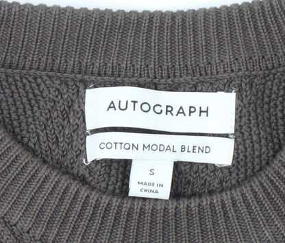 Marks and Spencer Men's Grey Pullover Jumper, Size S