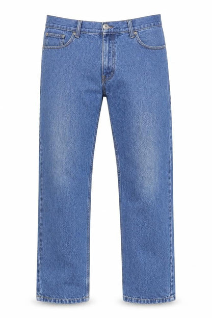 Mens UK Size L Pride & Soul Regular Fit Straight Blue Jeans