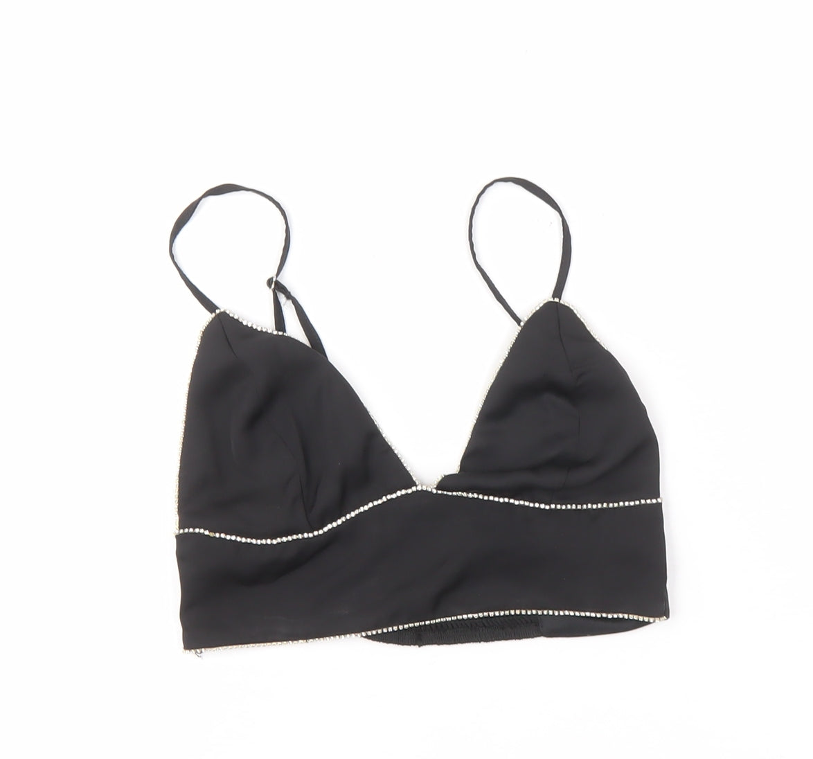 Womens UK Size 12 Pull & Bear Black Camisole Tank