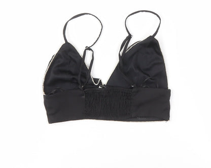 Womens UK Size 12 Pull & Bear Black Camisole Tank