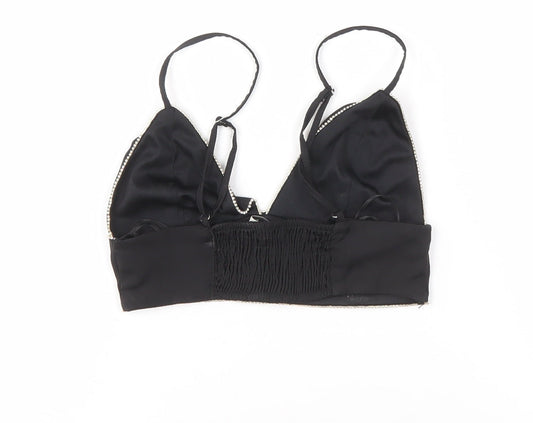 Womens UK Size 12 Pull & Bear Black Camisole Tank