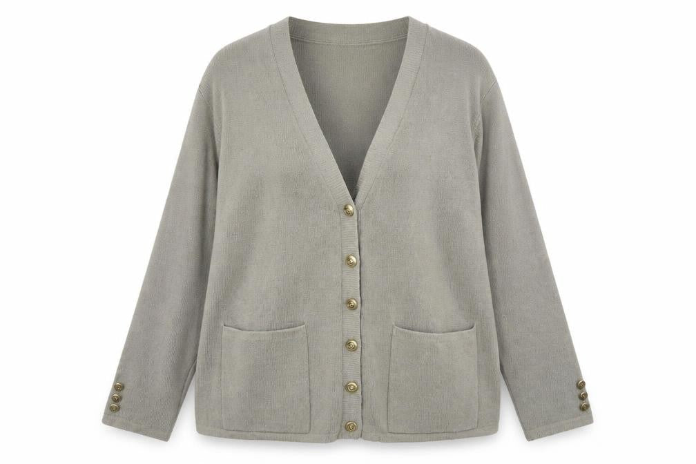 Womens UK Size 18/20 Damart Green Cardigan Jumper