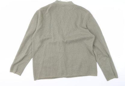 Womens UK Size 18/20 Damart Green Cardigan Jumper