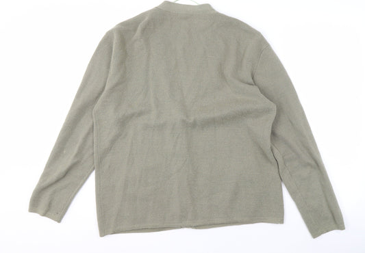 Damart Women's Green Cardigan, V-Neck, Size 18/20