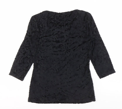 Womens UK Size 10 Phase Eight Black Basic Blouse