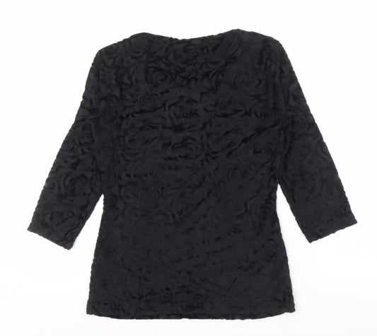 Womens UK Size 10 Phase Eight Black Basic Blouse