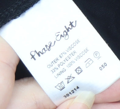 Womens UK Size 10 Phase Eight Black Basic Blouse