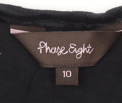 Womens UK Size 10 Phase Eight Black Basic Blouse