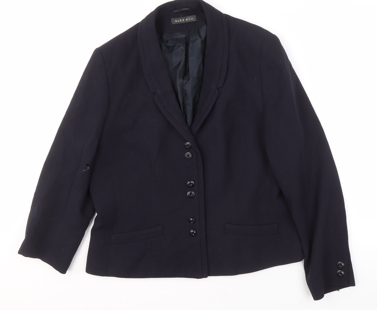 Alex & Co. Women's Black Wool Blazer Size 16, Lined