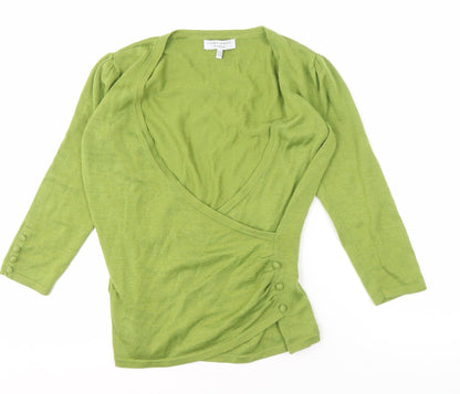 Laura Ashley Women’s Green Wrap Jumper Size 12