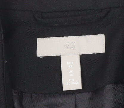 H&M Women's Black Blazer, Size 14, Classic Workwear