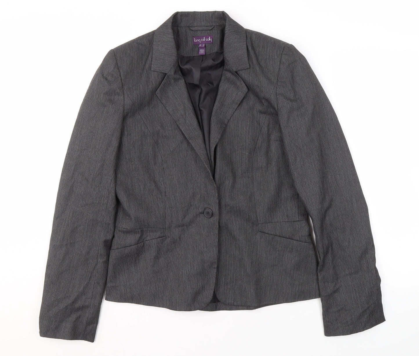 Long Tall Sally Women's Grey Suit Jacket, Size 14