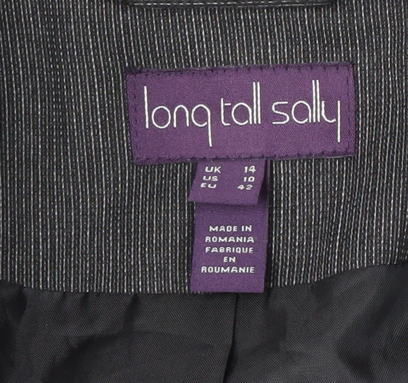 Long Tall Sally Women's Grey Suit Jacket, Size 14