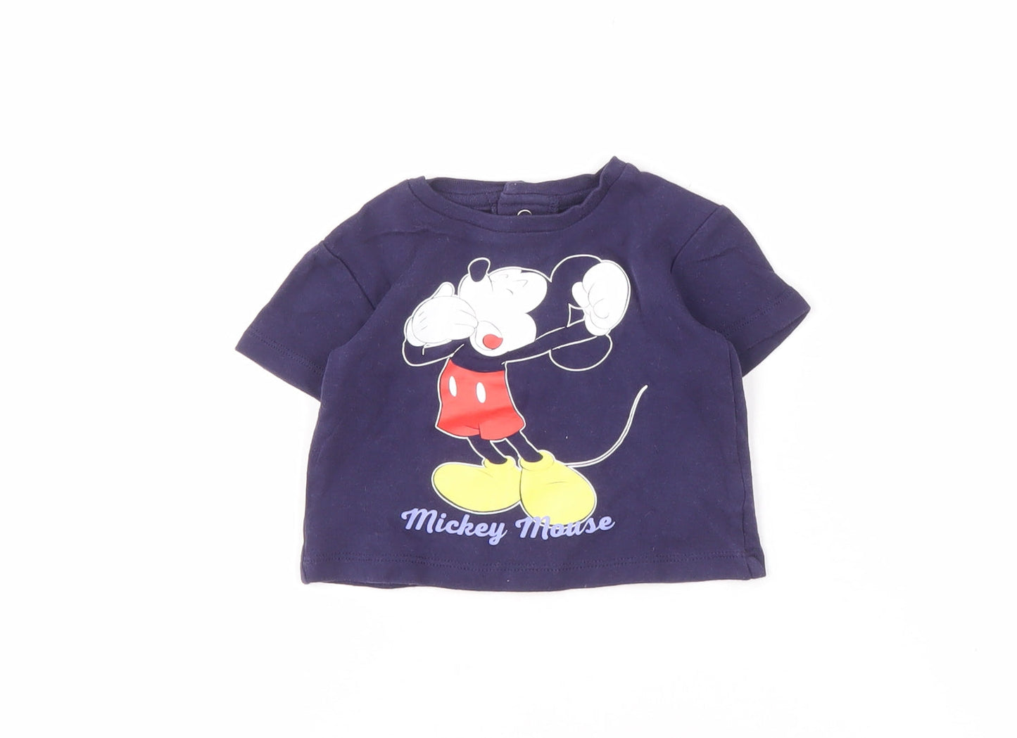 Disney Baby Blue Mickey Mouse T-Shirt, Unisex 6-12 Months