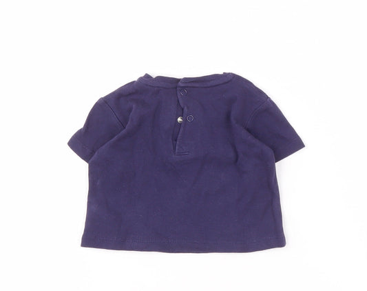 Back view of Disney Baby Blue Mickey Mouse T-Shirt, unisex 6-12 months