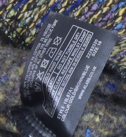 Klass Women's Multicolour Tweed Jacket Size 16