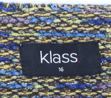 Klass Women's Multicolour Tweed Jacket Size 16