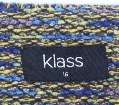 Klass Women's Multicolour Tweed Jacket Size 16