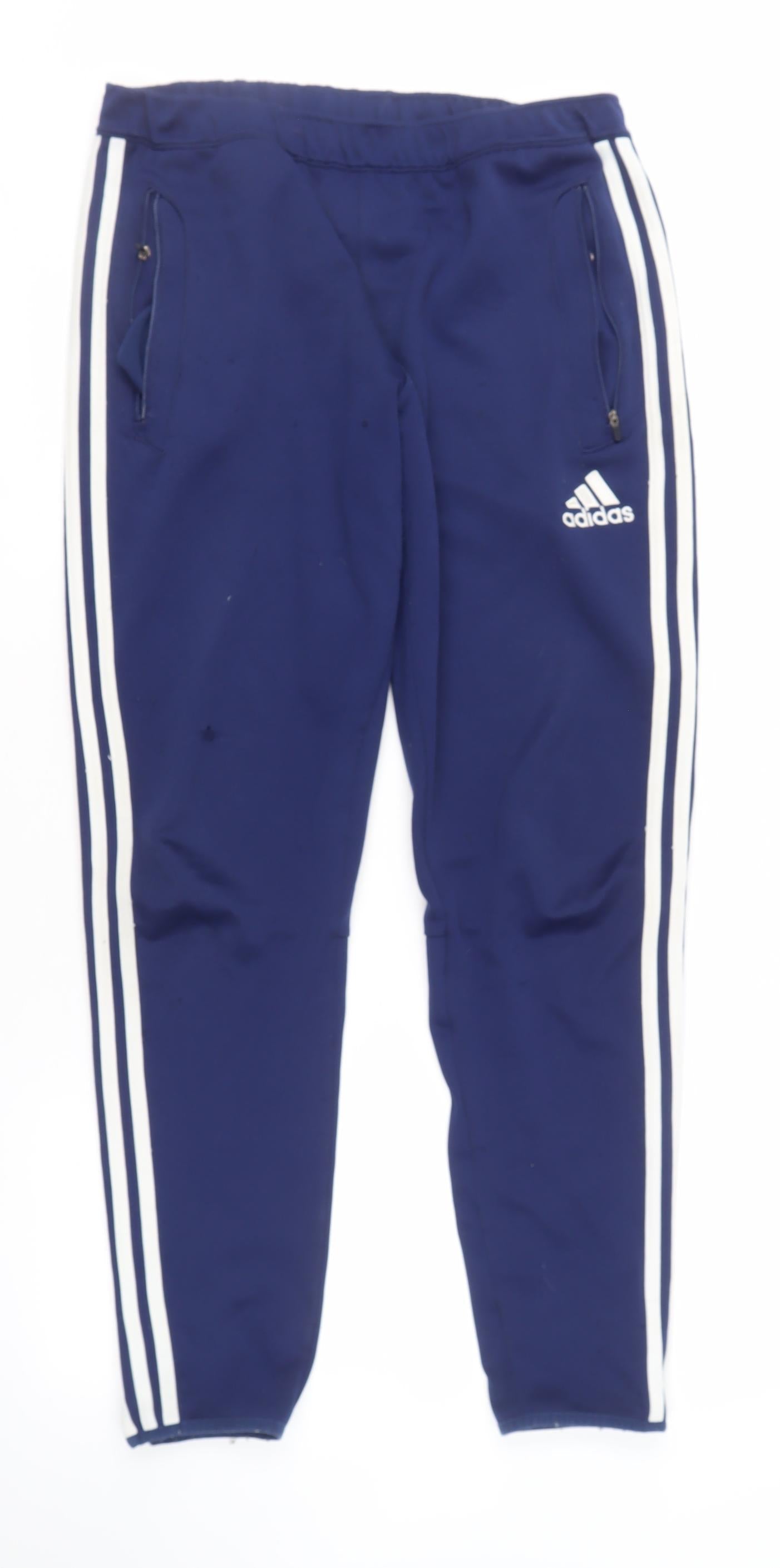 Adidas Men's Blue Track Pants, M, Gym Training Activity