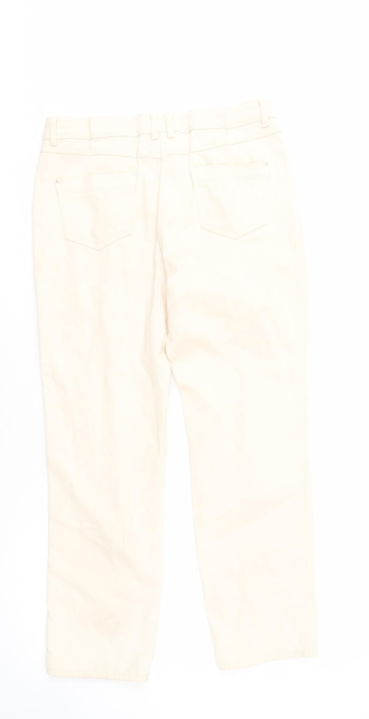 M&Co Women's Ivory Jeans Size 10 Cotton Blend