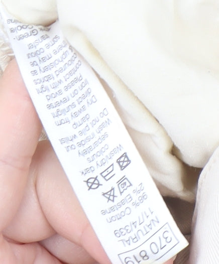 M&Co Women's Ivory Jeans Size 10 Cotton Blend