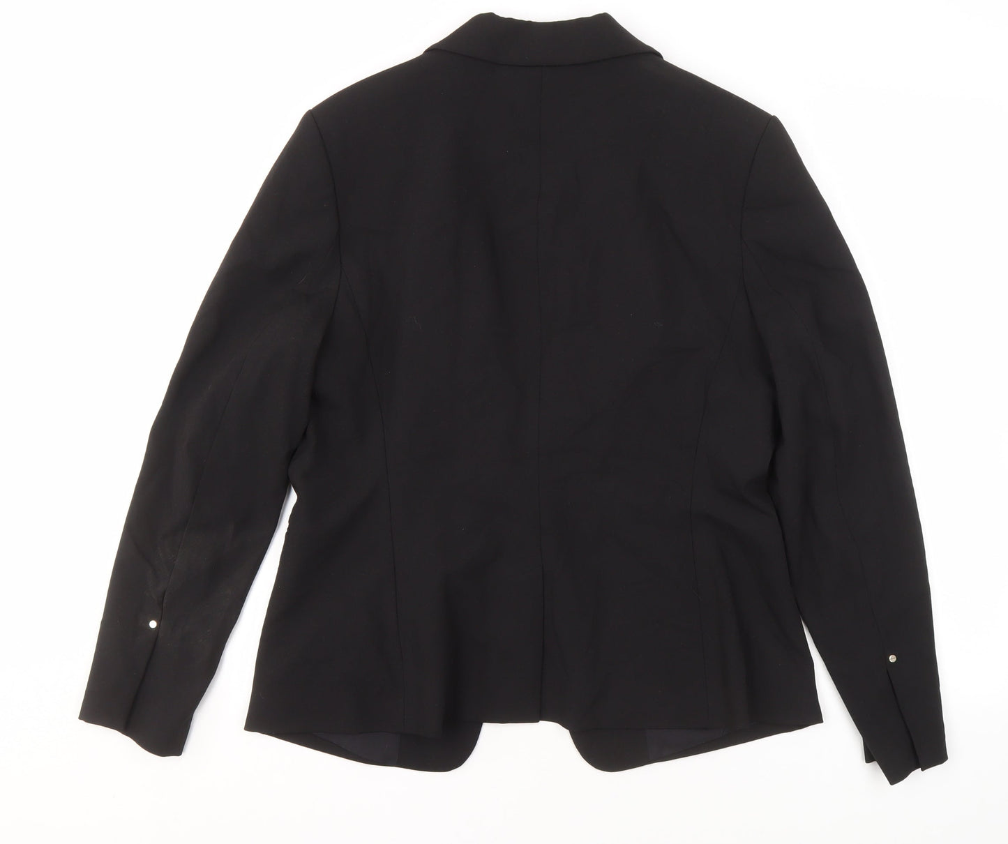 H&M Women's Black Blazer UK 16 Single-Breasted