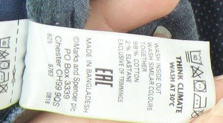 Marks and Spencer Men's Blue Chino Trousers, Size 38 Regular