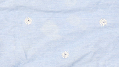 Cotton Traders Women's Blue Embroidered Blouse Size 22