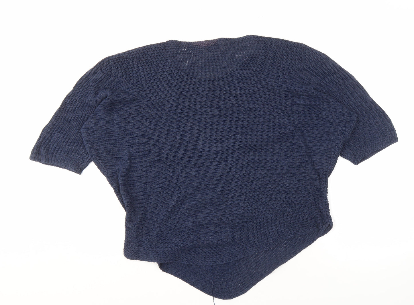 amarti Women's Blue Open-Knit V-Neck Jumper, M Size