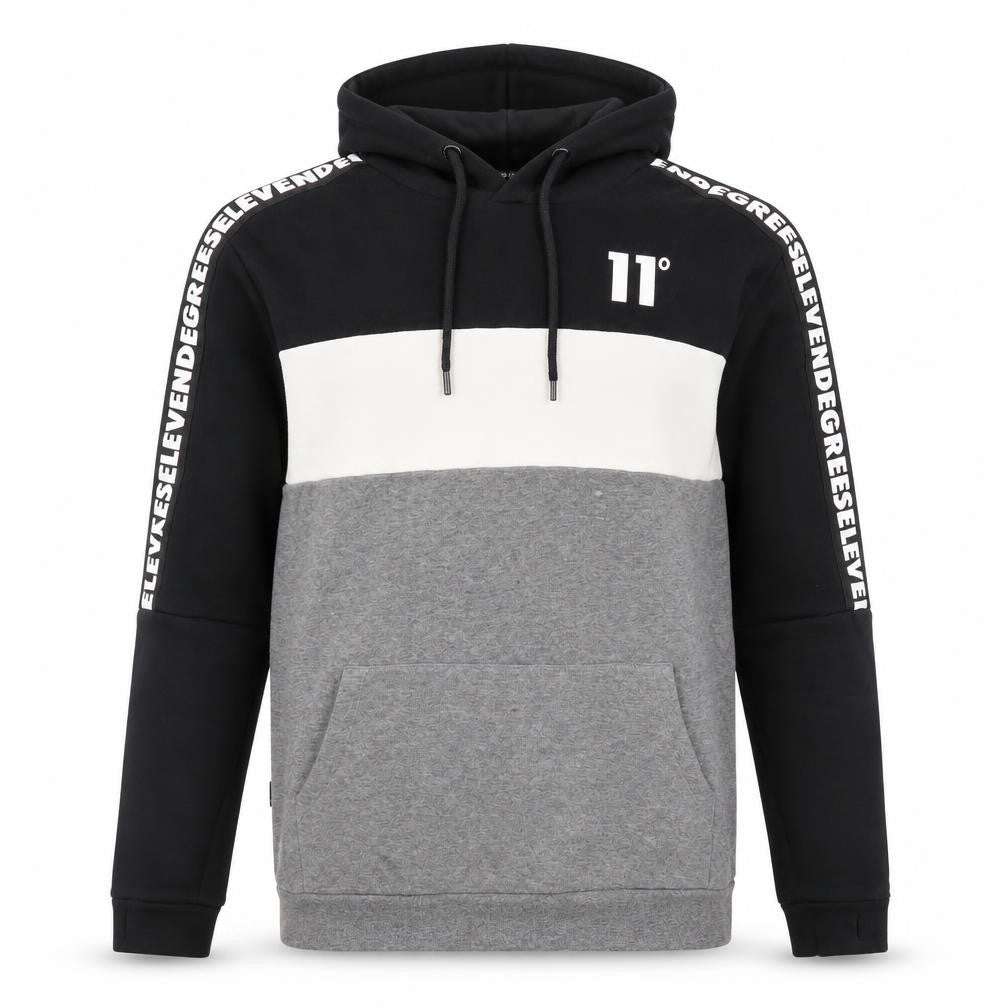 11 Degrees Men'S Black Pullover Hoodie M