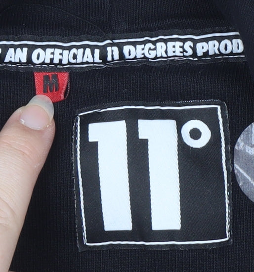 11 Degrees Men's Black Pullover Hoodie M