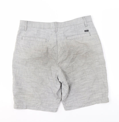 RVCA Men's Grey Regular Fit Chino Shorts Size 34