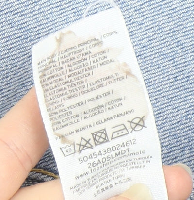 Topshop Women's Light Blue Distressed Jeans Size 12