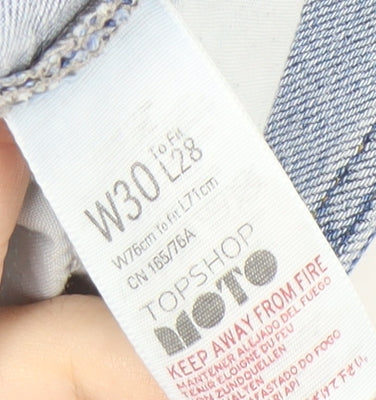 Topshop Women's Light Blue Distressed Jeans Size 12