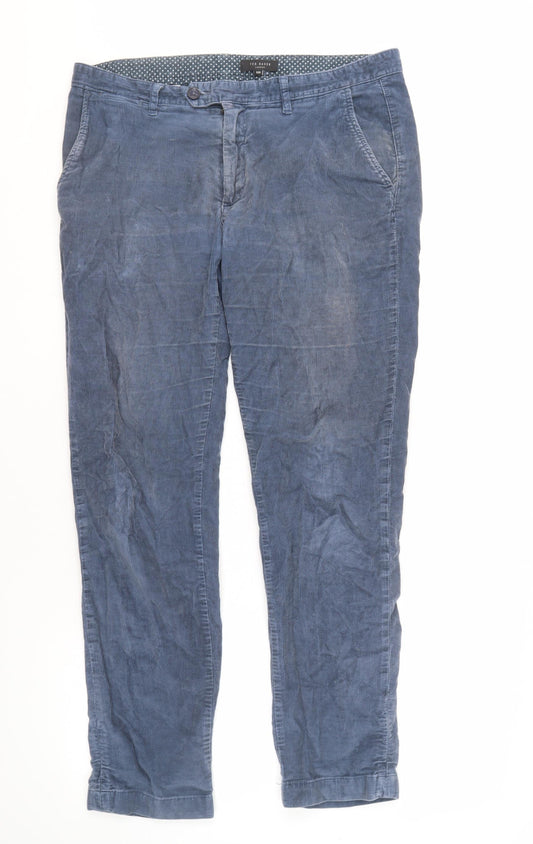 Ted Baker Men's Blue Corduroy Trousers - 32R