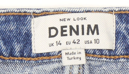 New Look Women's Blue Denim Pencil Skirt Size 14