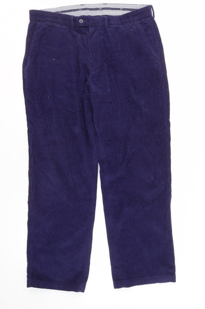 Samuel Windsor Men's Blue Corduroy Trousers 38R