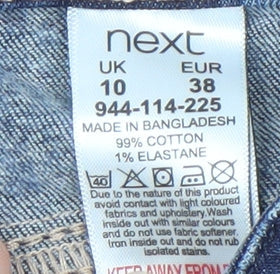 Next Women's Blue Skinny Jeans, Size 10, Floral