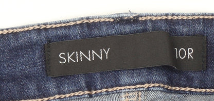 Next Women's Blue Skinny Jeans, Size 10, Floral