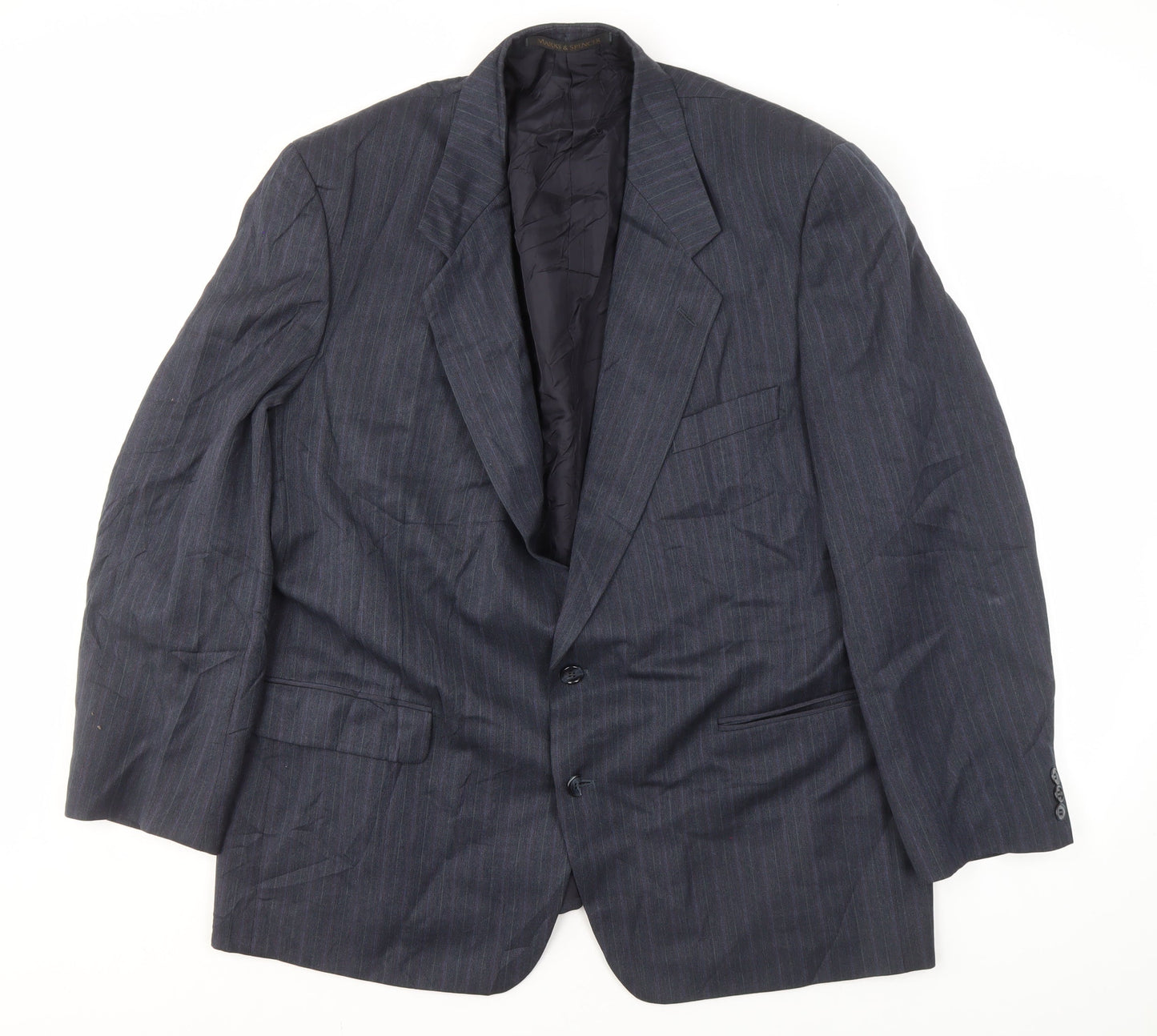 Mens UK Size 46 Marks and Spencer Regular Blue Suit Jacket