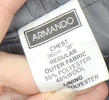 Armando Black Men's Tuxedo Blazer 38R Formal