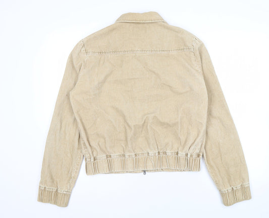 Fat Face Beige Women's Corduroy Zip Jacket Size 4