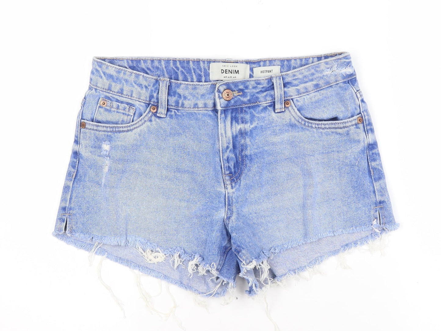 New Look Women's Blue Denim Hot Pants - Size 8 Casual